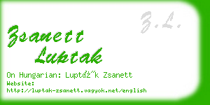 zsanett luptak business card